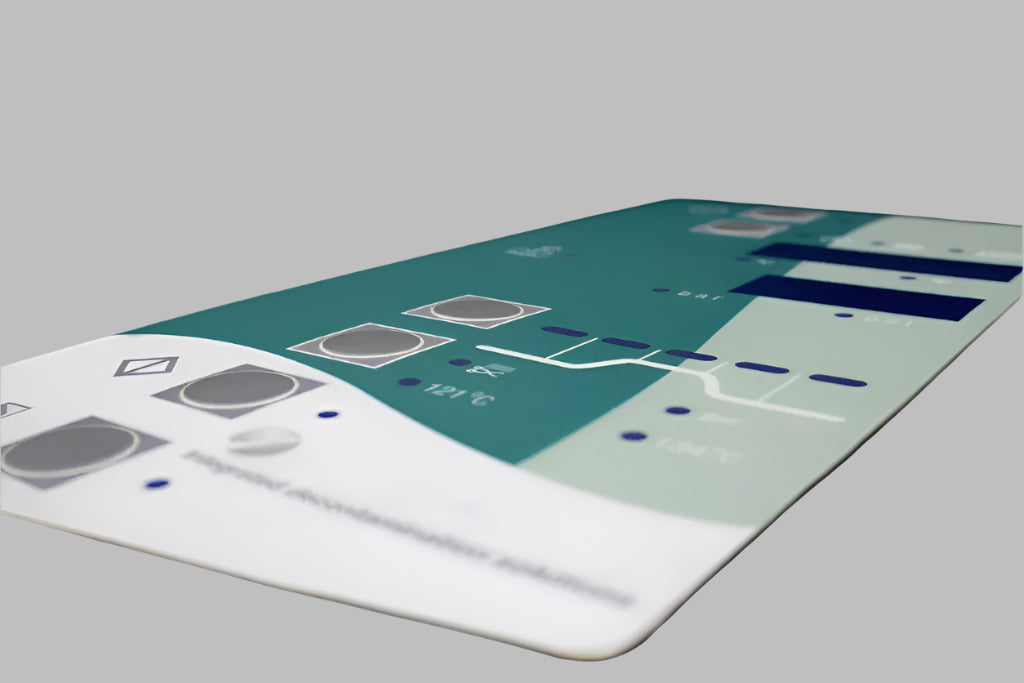 Graphic overlay with a screen printed surface