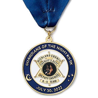 Sheriff award medal with ribbon
