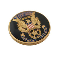 US Marshall custom challenge coin with stamped surface