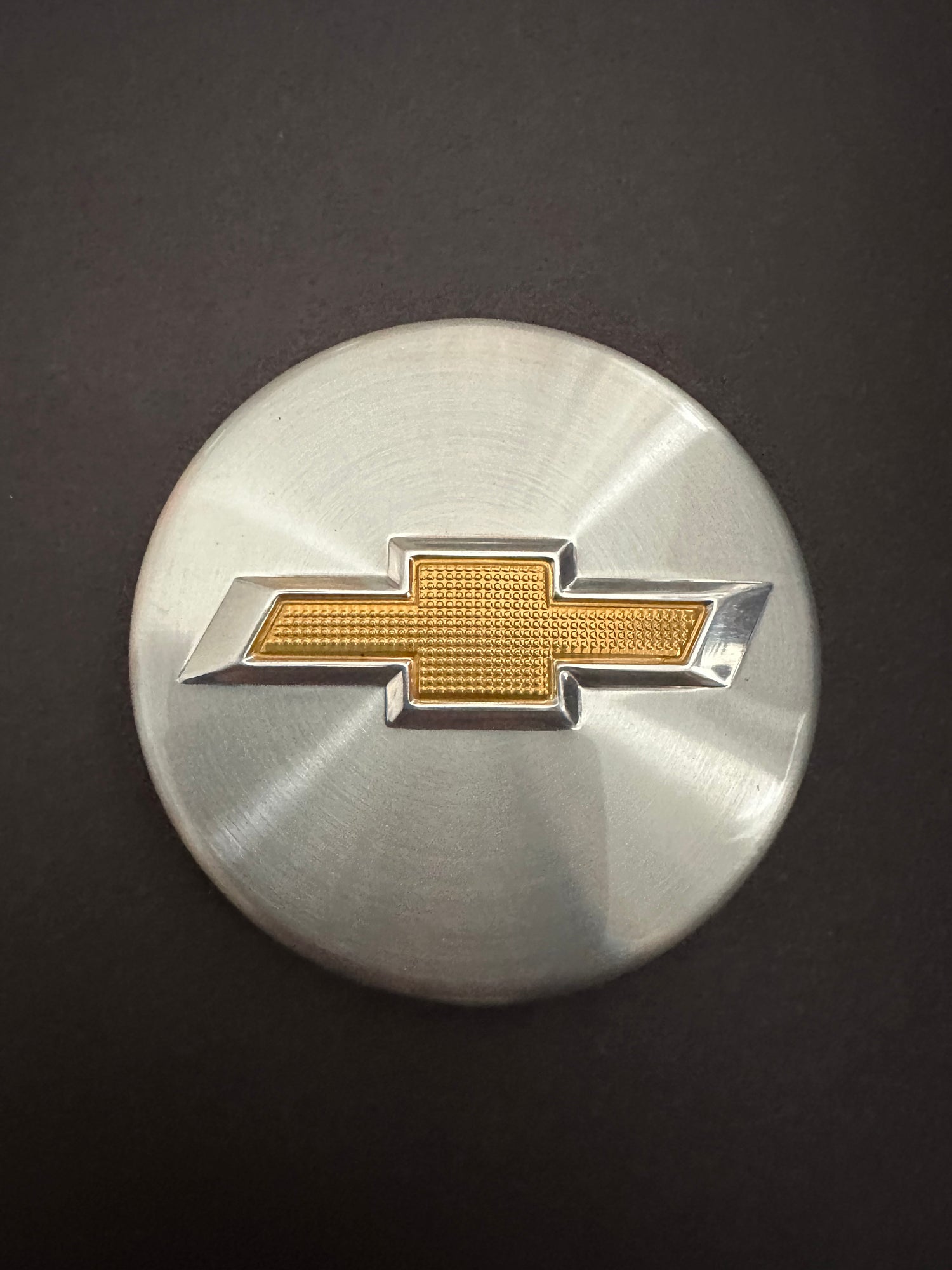 Stamped Aluminum Chevy Wheel Badge