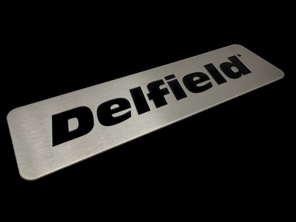 Etched and Painted Metal Label