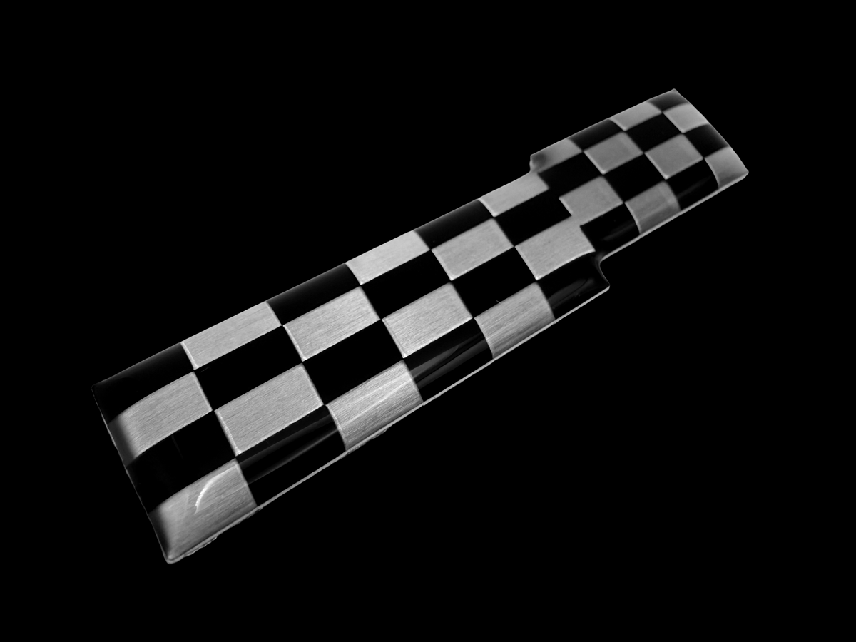 Black and silver screen printing with adhesive 