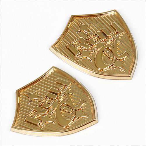 Electroformed badges with 24k gold plated surface