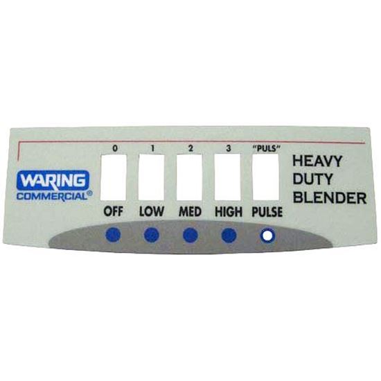 A nameplate panel used for labeling blenders. 