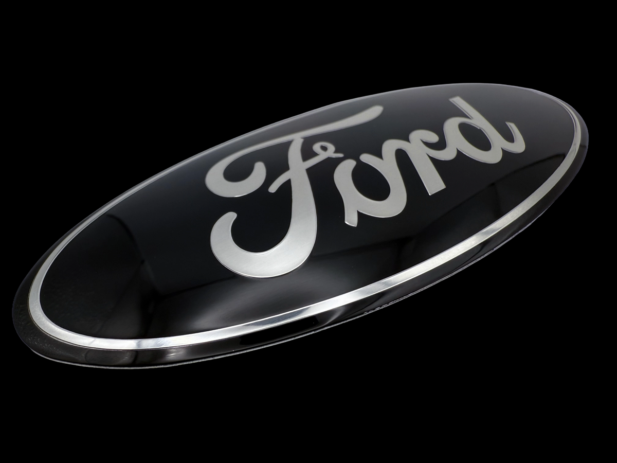 Mirror aluminum with curved mold and black screen printing