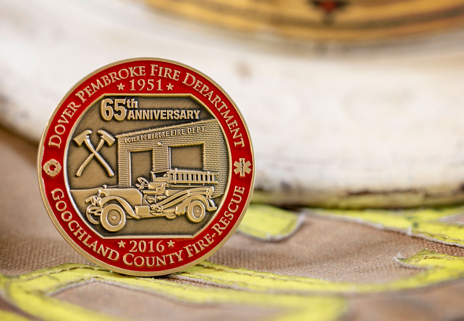 Fire department hard enamel challenge coin