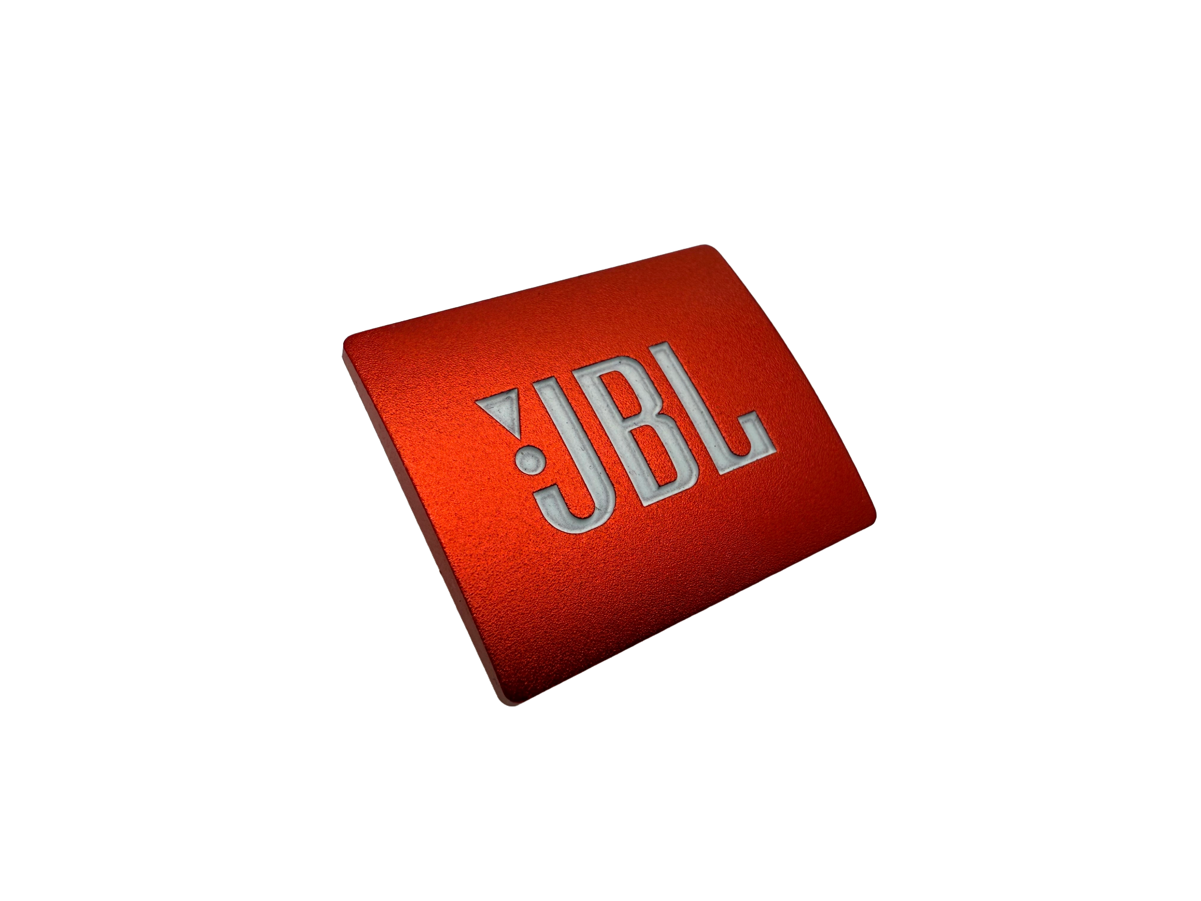 JBL speaker badges made using aluminum forging