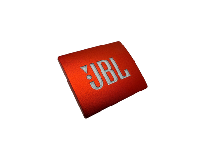 JBL speaker badges made using aluminum forging