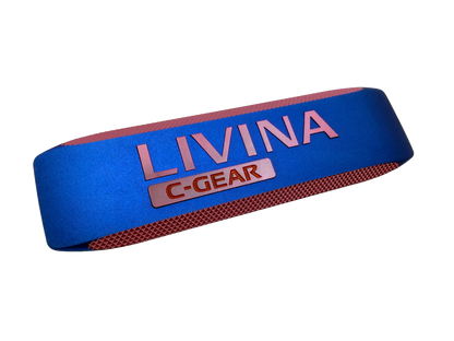 Truck badge produced from forged aluminum with diamond carving on the lettering, anodized blue on the background and tabs for the attachments