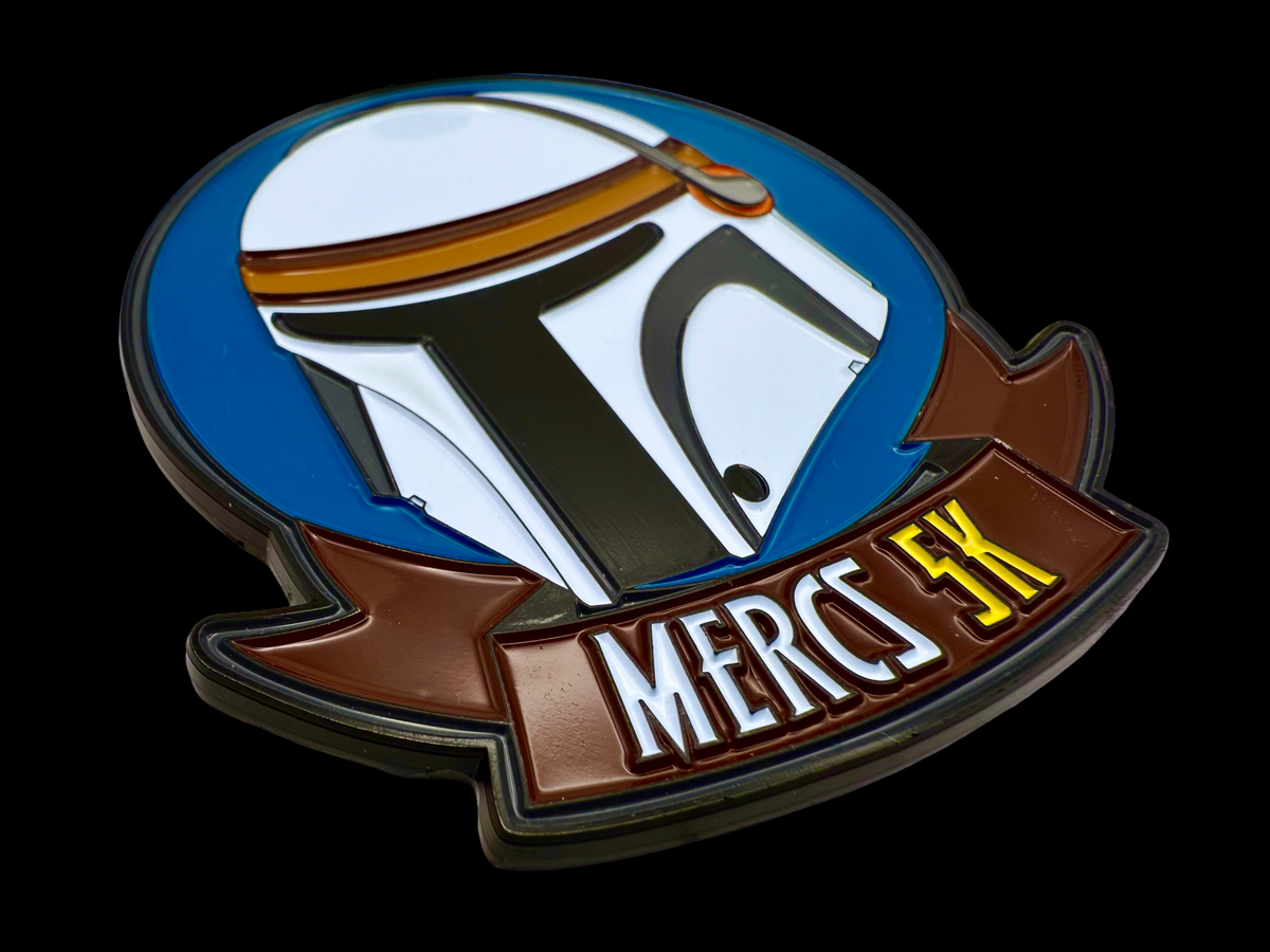 Die cast zinc medal with soft enamel color filling. Cost effective solution for producing medals. 