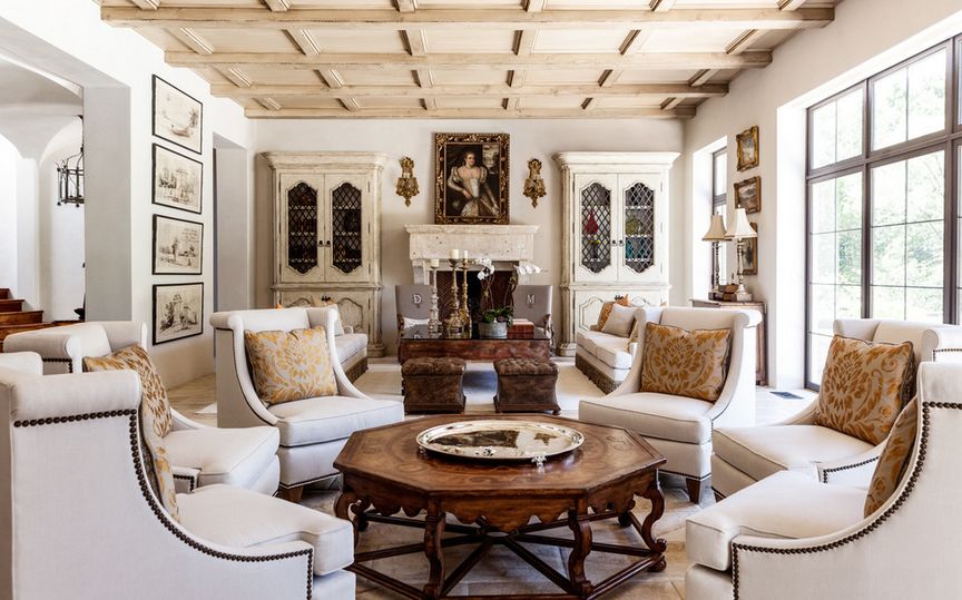 Collection of furniture in a living room, proudly displaying its brand through custom badges