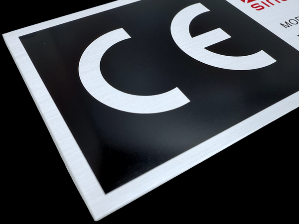 Compliance Marking Nameplate with Certification Symbols