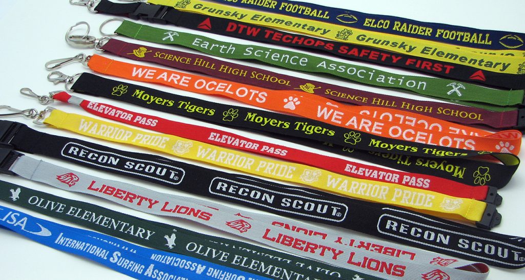 Collection of lanyards for different industries